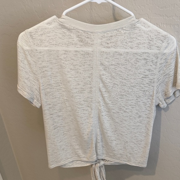 lululemon athletica Beige Tie-Front Tee - Picture 2 of 3